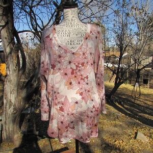 Cupio Pink Floral Long Sleeve Top